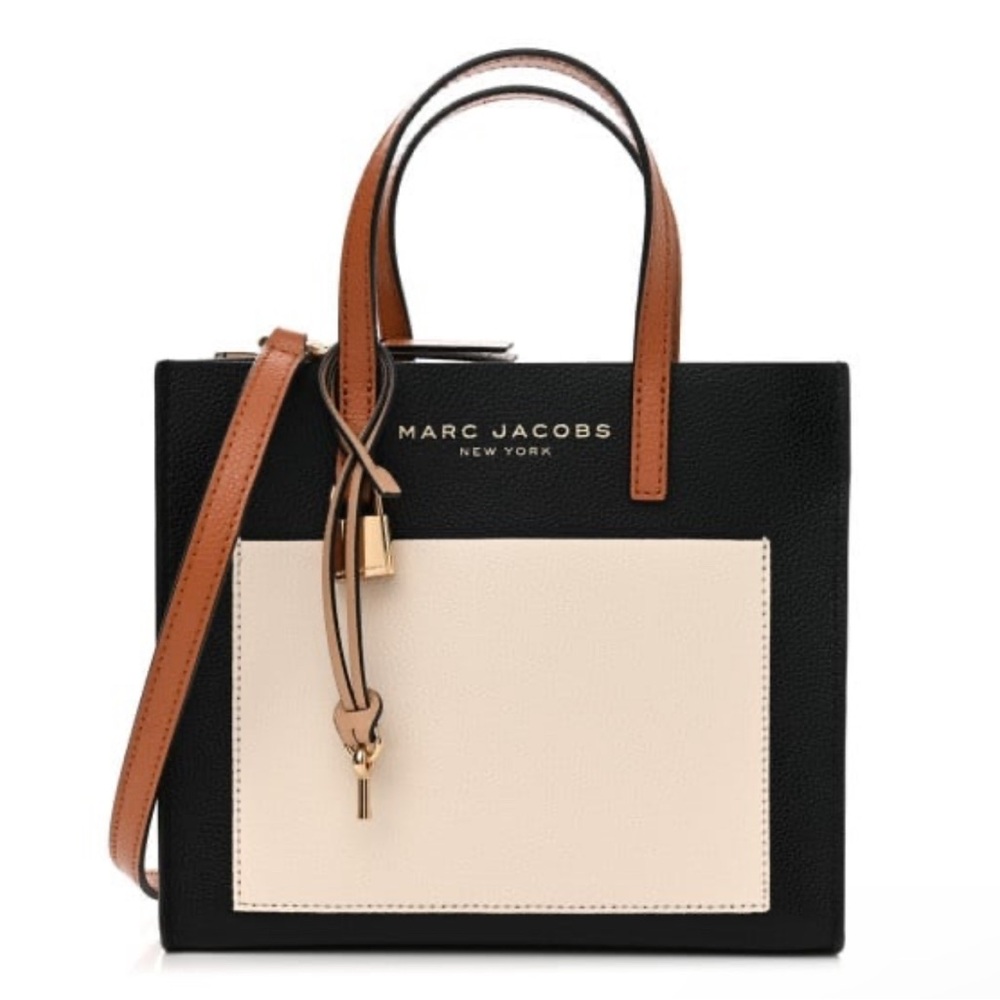 MARC JACOBS Grind Mini Leather Tote in Split Colors